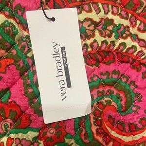 Vera Bradley Pink and Green Quilted hanger cosmetic bag from Vera Bradley outlet